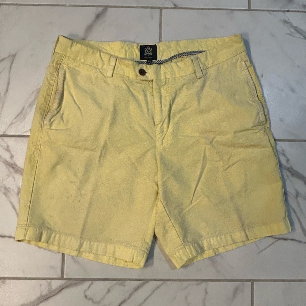 Turtleson Men’s Cotton Yellow Golf Shorts